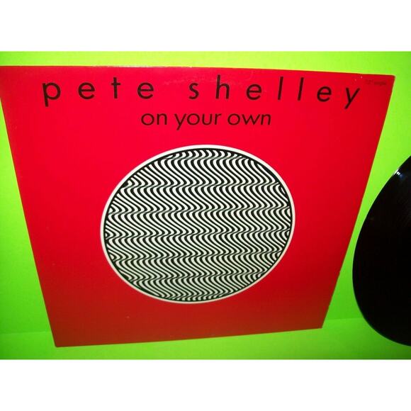 Pete Shelley On Your Own 12" Vinyl EP Record 1986 Synth-Pop Translucent Wax - Picture 1 of 4